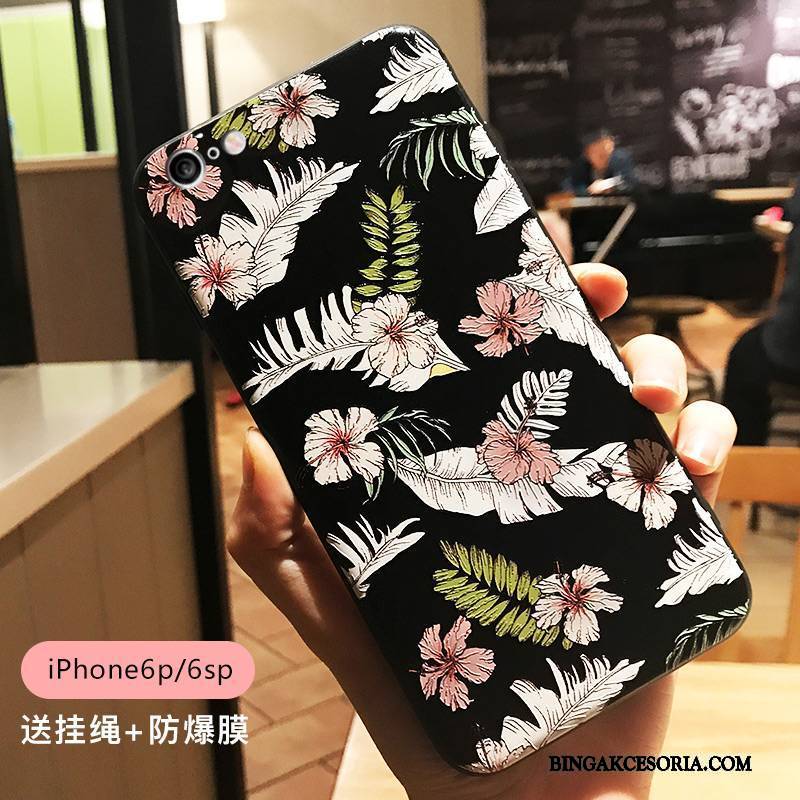 iPhone 6/6s Plus Futerał Etui Na Telefon All Inclusive Eleganckie Wiszące Ozdoby Ptak Relief Tendencja