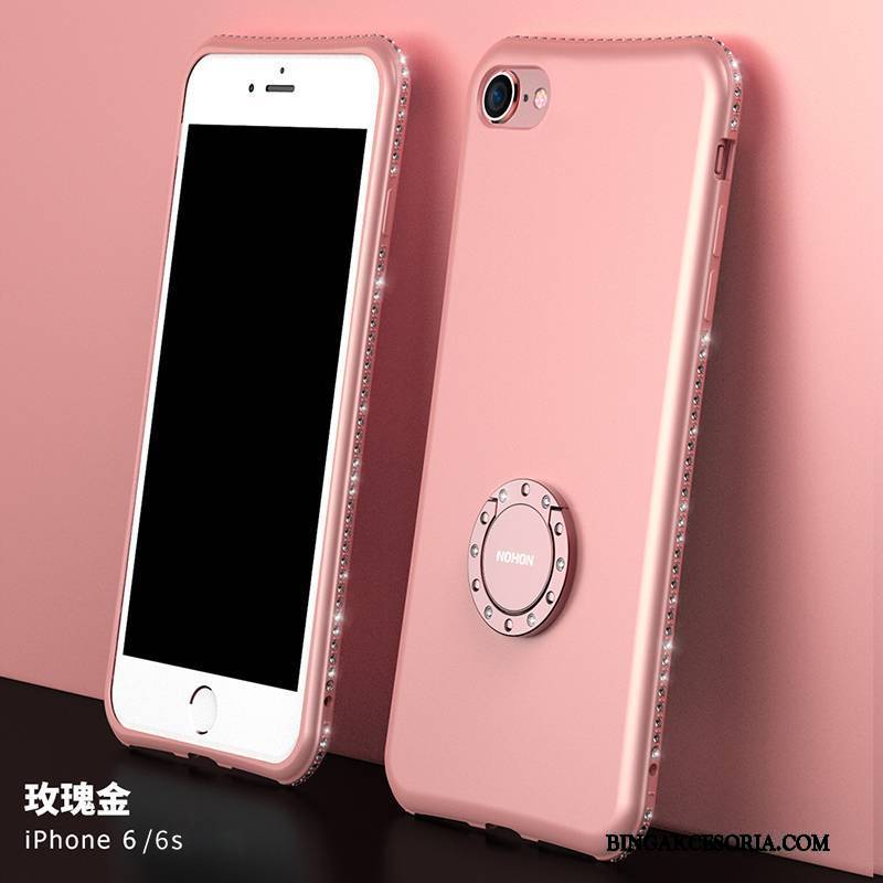 iPhone 6/6s Plus Futerał Nowy Różowe Silikonowe All Inclusive Rhinestone Czerwony Tendencja