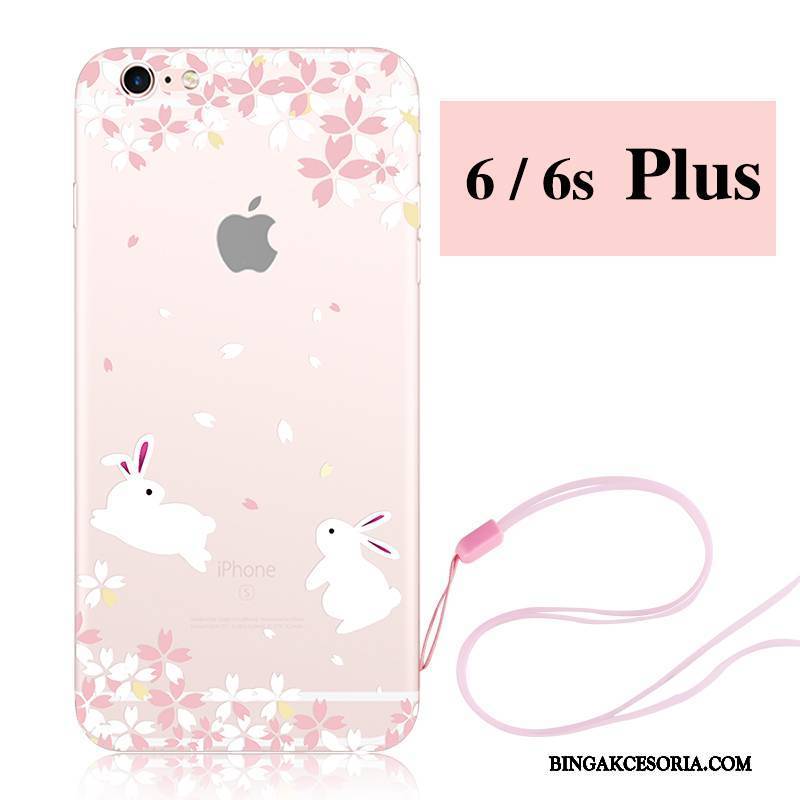 iPhone 6/6s Plus Futerał Różowe Bunny Nowy Etui Na Telefon Kreskówka Silikonowe Sakura