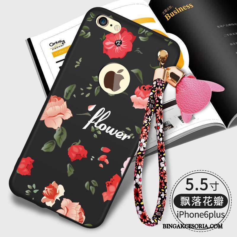 iPhone 6/6s Plus Futerał Tendencja Osobowość Anti-fall Telefon Komórkowy All Inclusive Etui Czarny