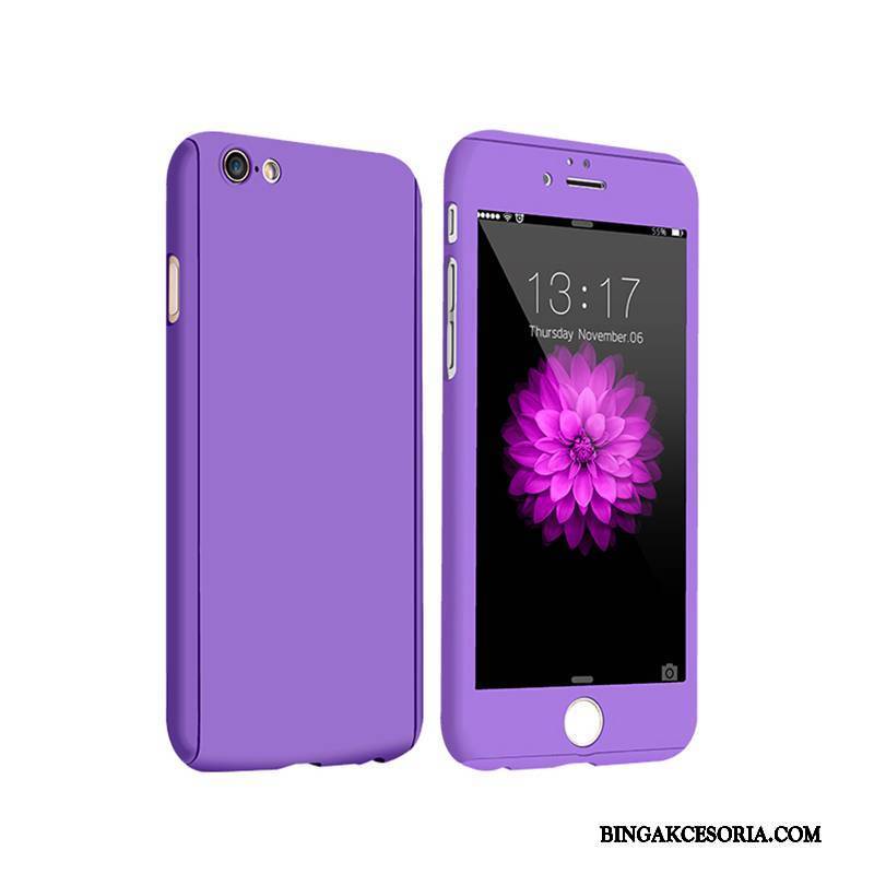 iPhone 6/6s Proste Etui Na Telefon Nubuku Trudno Purpurowy Futerał All Inclusive