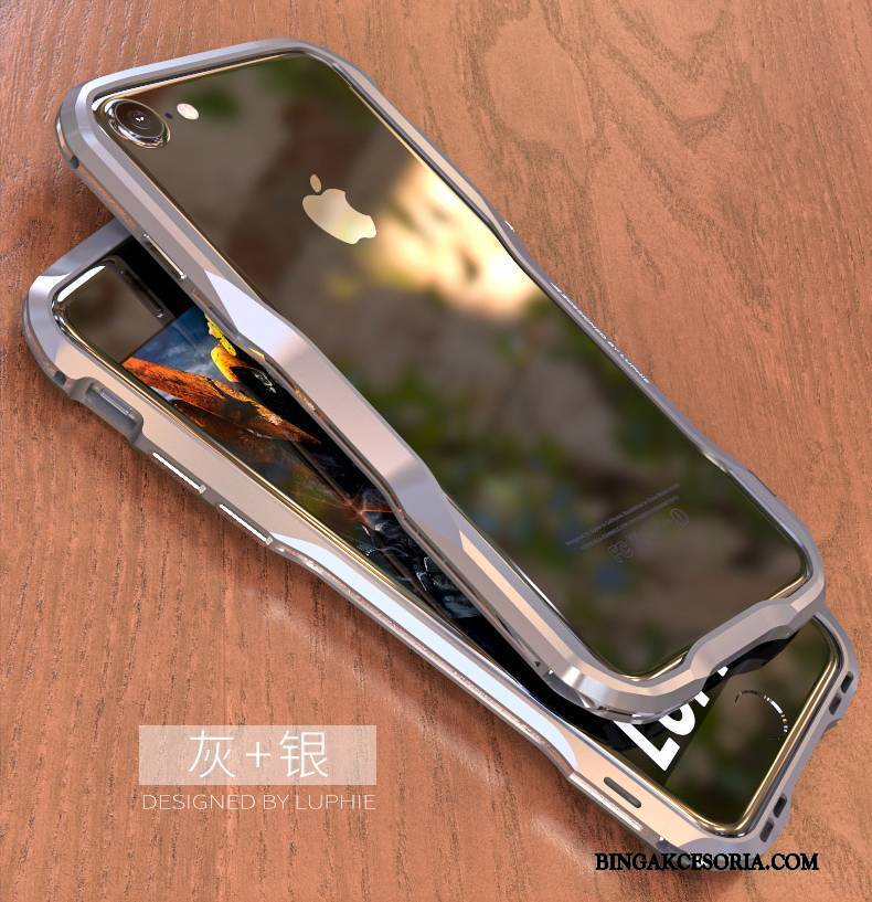 iPhone 7 Futerał Etui Anti-fall Etui Na Telefon Metal Złoto Granica Ochraniacz