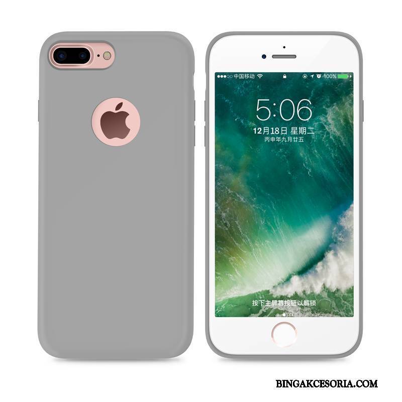 iPhone 7 Plus Etui Na Telefon Pu Silikonowe Niebieski Miękki Futerał All Inclusive