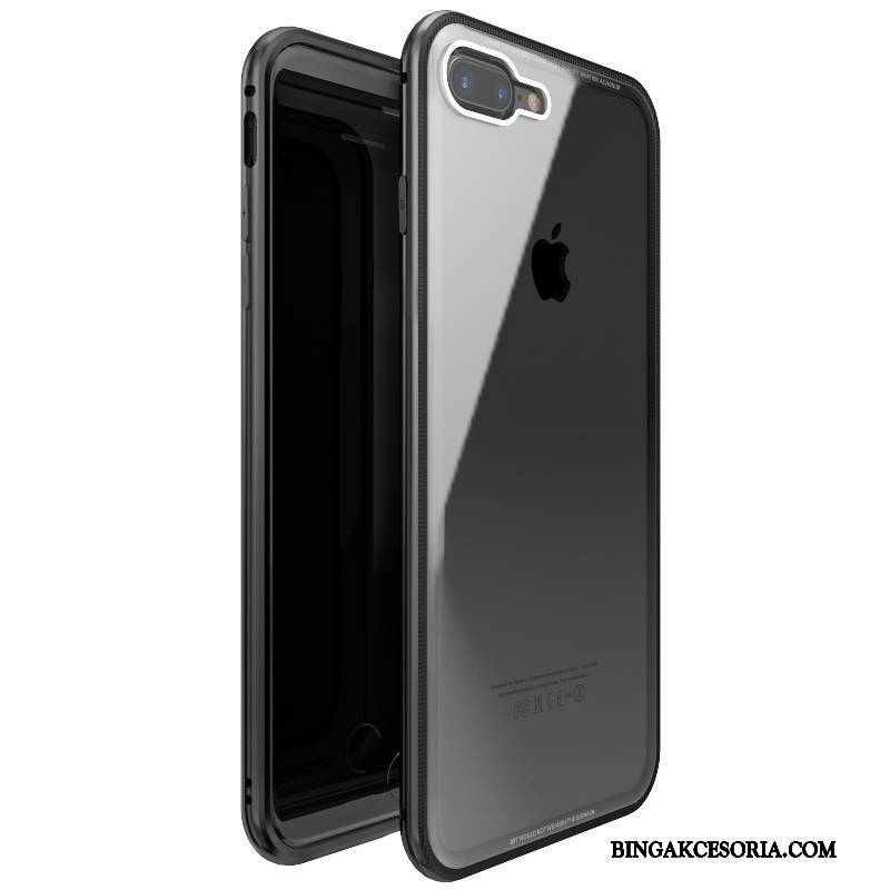 iPhone 7 Plus Futerał Anti-fall Metal All Inclusive Etui Etui Na Telefon Purpurowy Ochraniacz