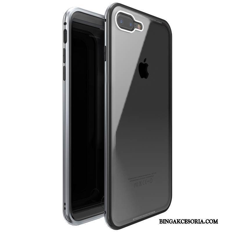 iPhone 7 Plus Futerał Anti-fall Metal All Inclusive Etui Etui Na Telefon Purpurowy Ochraniacz