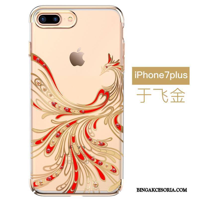 iPhone 7 Plus Futerał Anti-fall Trudno Przezroczysty Ochraniacz Rhinestone Etui Na Telefon All Inclusive