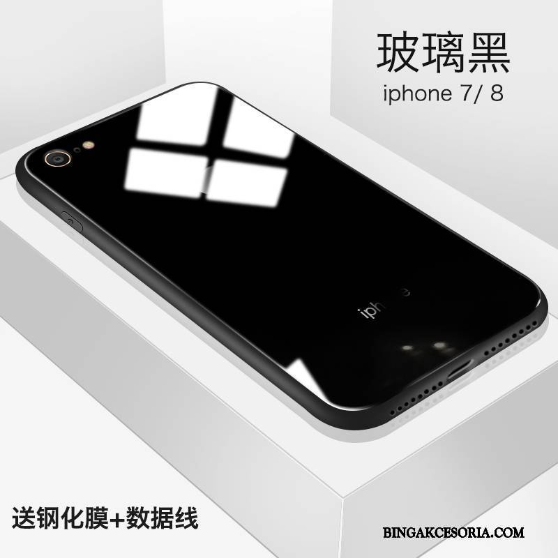 iPhone 8 Anti-fall Tendencja Czerwony Szkło Etui Na Telefon Futerał