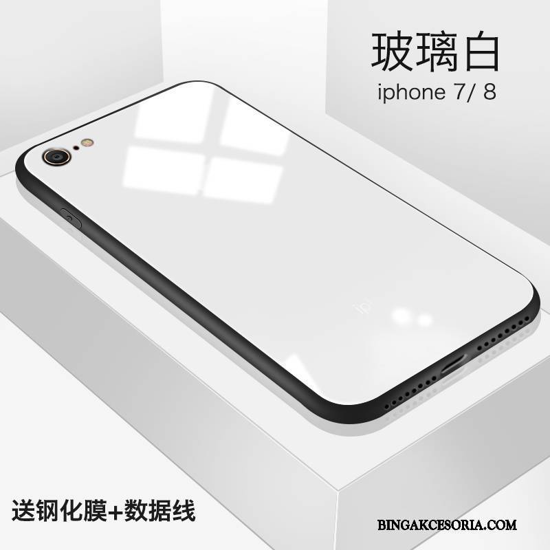 iPhone 8 Anti-fall Tendencja Czerwony Szkło Etui Na Telefon Futerał