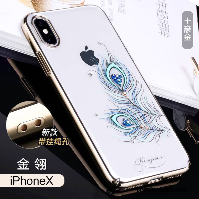 iPhone X Futerał Etui Rhinestone Złoto Luksusowy All Inclusive Etui Na Telefon Nowy