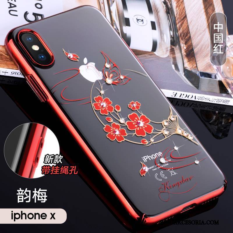 iPhone X Futerał Etui Rhinestone Złoto Luksusowy All Inclusive Etui Na Telefon Nowy