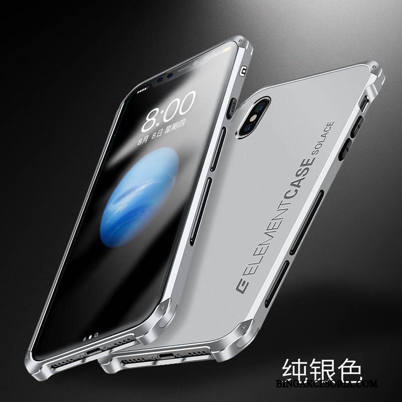 iPhone X Wiszące Ozdoby Czerwony Silikonowe Metal Ochraniacz Futerał Anti-fall