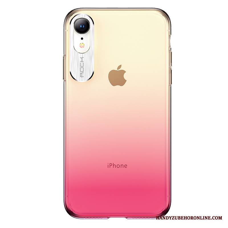 iPhone Xr Futerał Ochraniacz Cienkie All Inclusive Przezroczysty Modna Marka Zakochani Kolor Gradientu