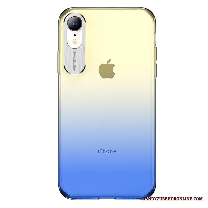 iPhone Xr Futerał Ochraniacz Cienkie All Inclusive Przezroczysty Modna Marka Zakochani Kolor Gradientu