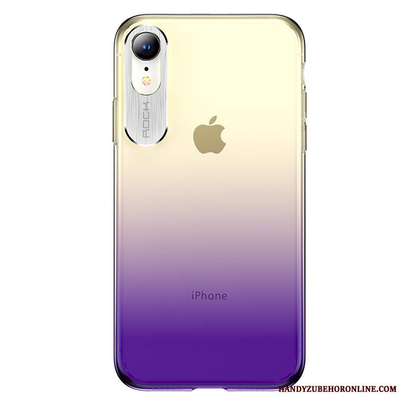 iPhone Xr Futerał Ochraniacz Cienkie All Inclusive Przezroczysty Modna Marka Zakochani Kolor Gradientu