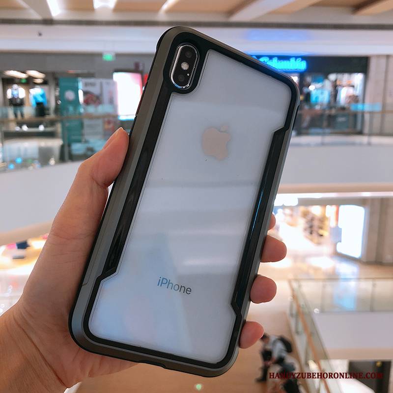 iPhone Xs Futerał Etui Metal Anti-fall Etui Na Telefon Różowe Złoto Ochraniacz All Inclusive