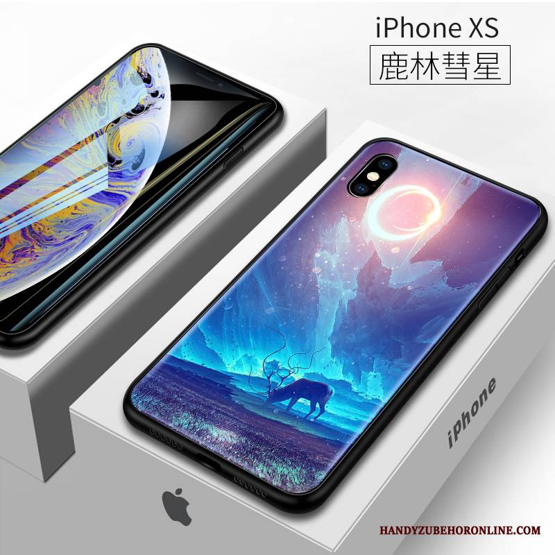 iPhone Xs Futerał Etui Na Telefon All Inclusive Ochraniacz Anti-fall Czerwony Netto Miękki Purpurowy