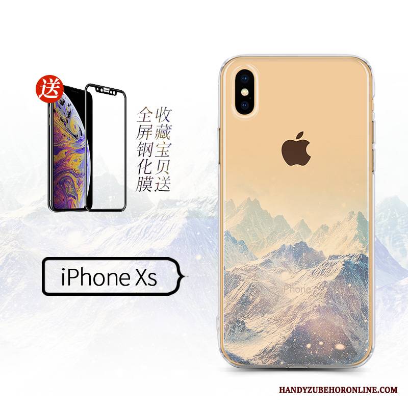 iPhone Xs Futerał Nowy Sztuka Kreatywne Przezroczysty Tendencja Ochraniacz Czarny