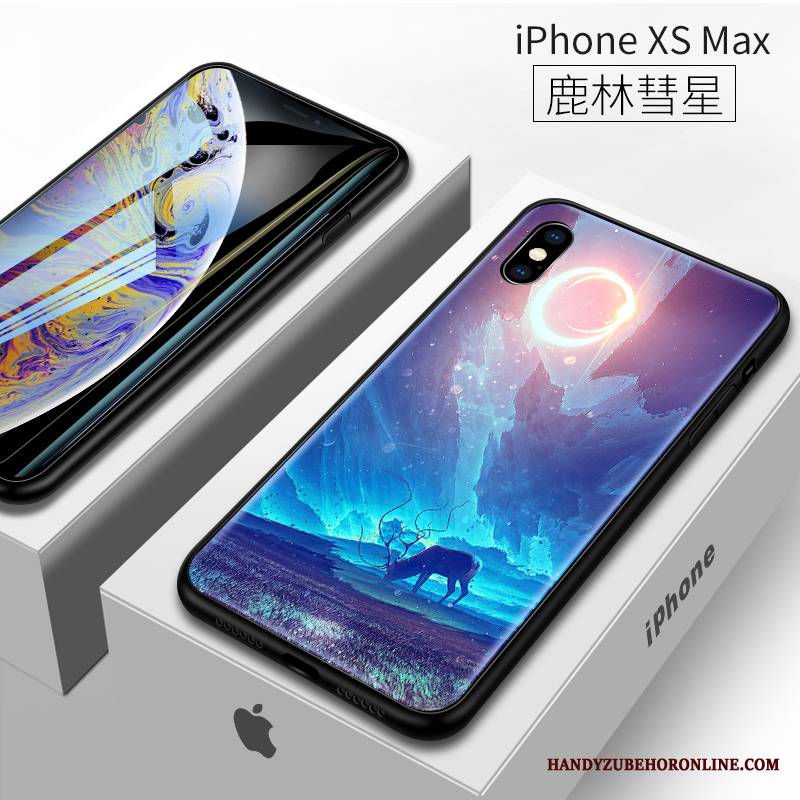 iPhone Xs Max Ochraniacz Silikonowe Etui Nowy Niebieski Futerał Tendencja