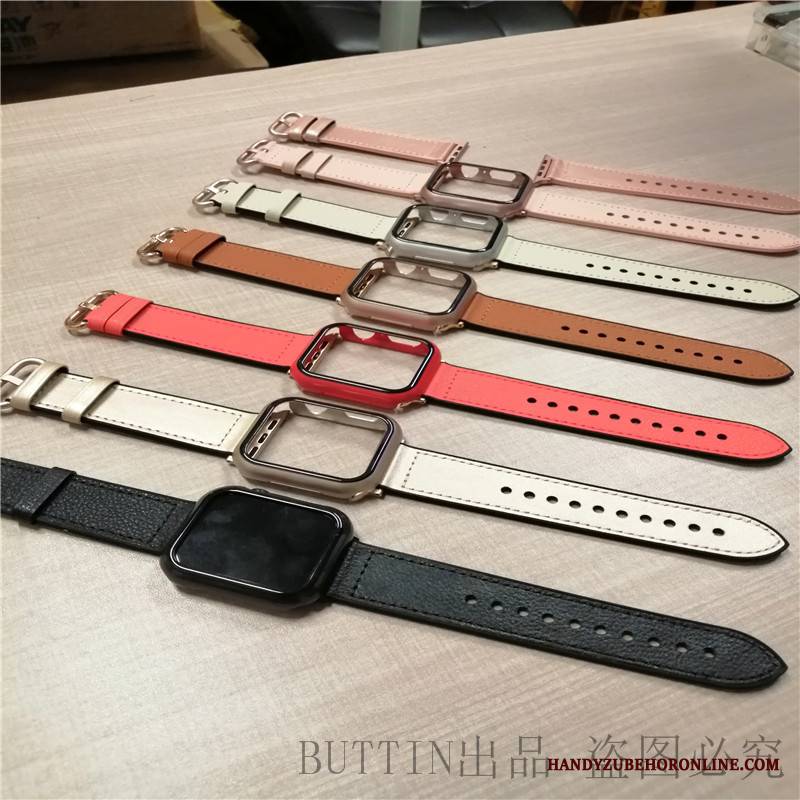 Apple Watch Series 1 Futerał Silikonowe Vintage Klamra Etui Czarny Miękka Skóra