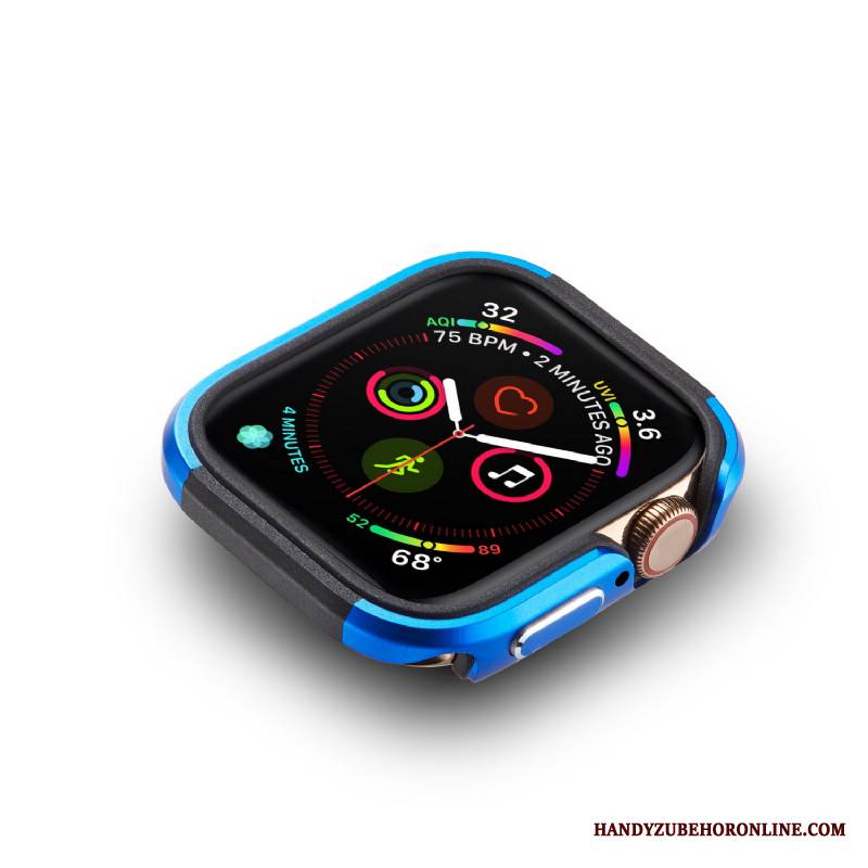 Apple Watch Series 4 Futerał Nowy Stop Metali Granica Anti-fall Pu Etui Ochraniacz