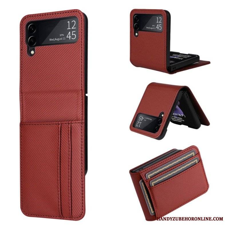 Case do Samsung Galaxy Z Flip 4 Etui Folio Etui Na Karty Retro Z Efektem Skóry