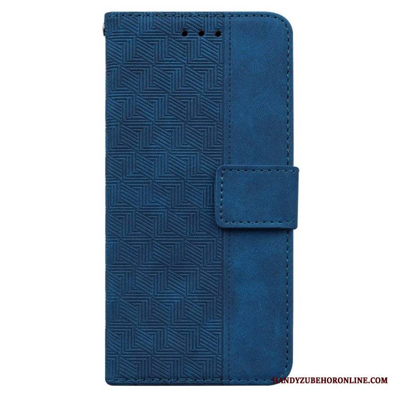 Etui Folio do Google Pixel 6A z Łańcuch Seria Tkanych Pasków