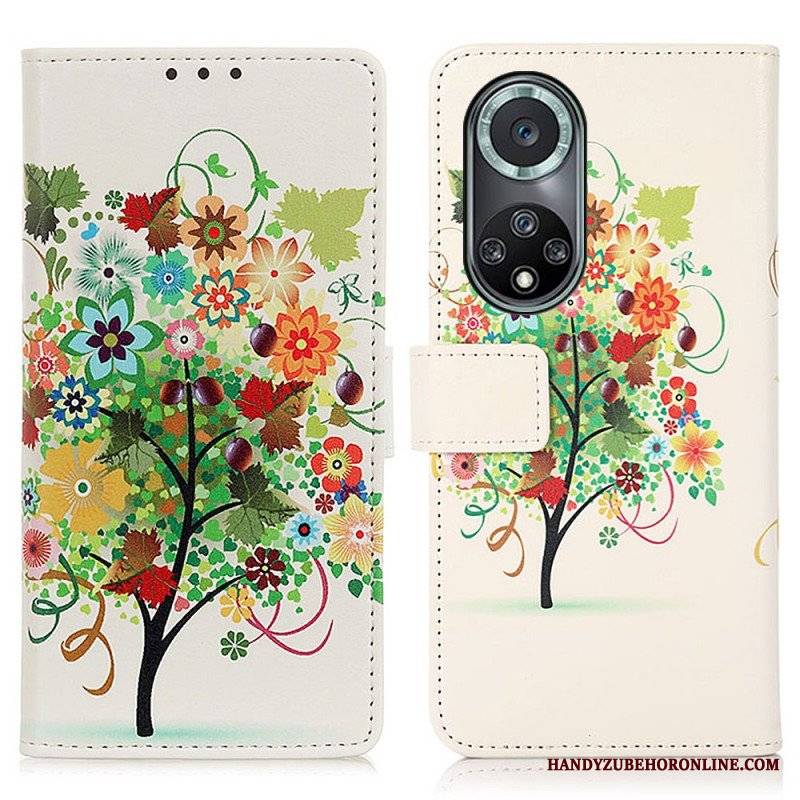 Etui Folio do Honor 50 Pro Pro Flower Tree