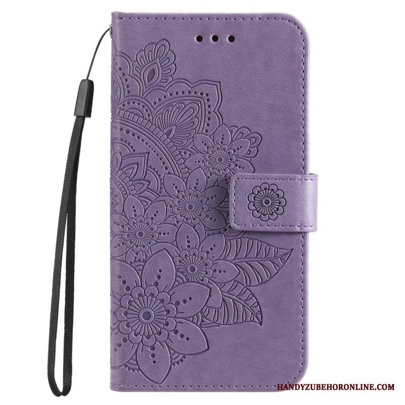 Etui Folio do Honor Magic 5 Lite z Łańcuch Paskowata Mandala