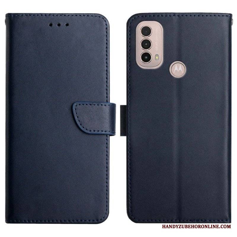 Etui Folio do Moto E40 / E30 / E20 Prawdziwa Skóra Nappa