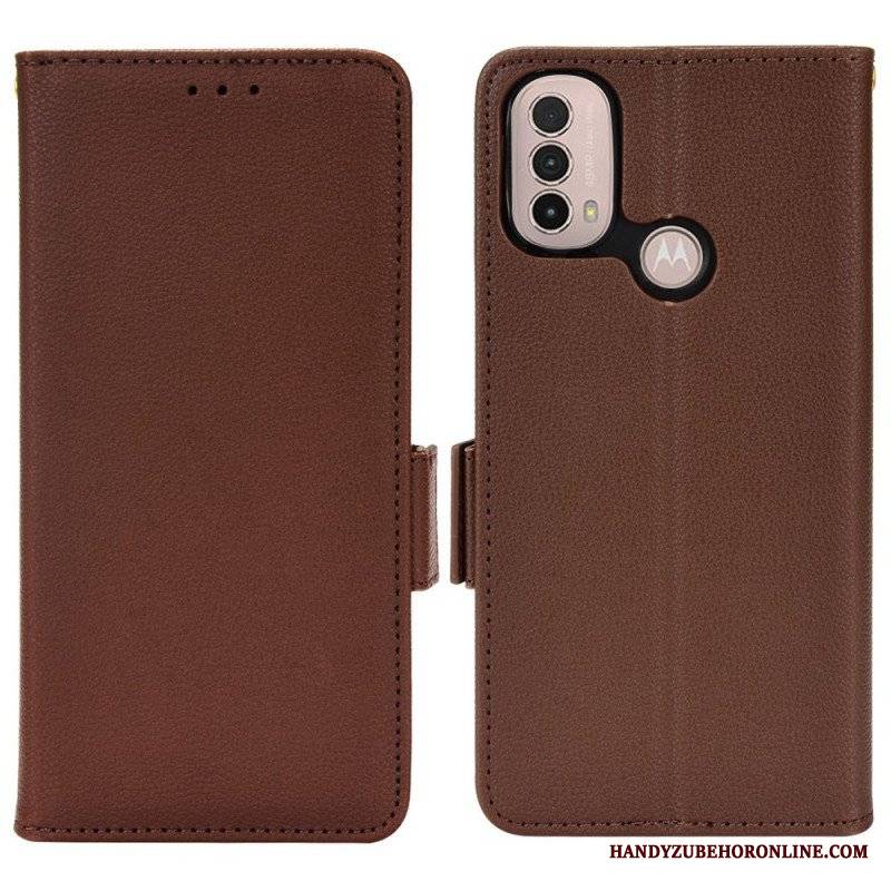 Etui Folio do Moto E40 / E30 / E20 Skórzany Futerał Flap Double Nowe Kolory