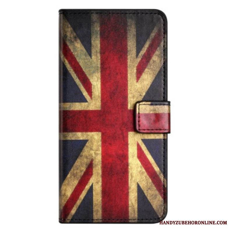 Etui Folio do OnePlus 10T 5G Vintage Angielska Flaga