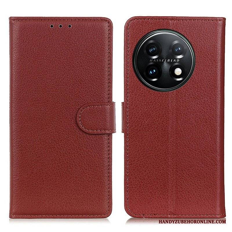 Etui Folio do OnePlus 11 5G Tekstura Liczi