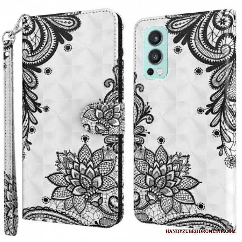 Etui Folio do OnePlus Nord 2 5G Szykowna Koronka