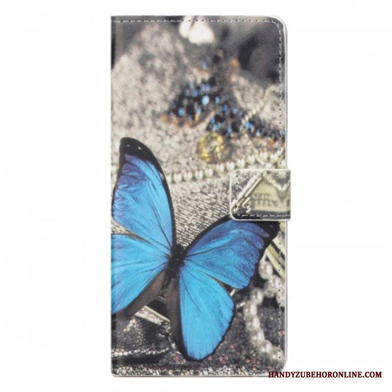 Etui Folio do OnePlus Nord CE 2 5G Motyl Na Tkaninie