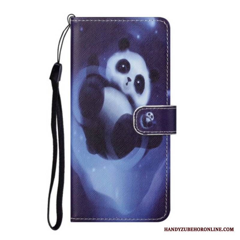 Etui Folio do OnePlus Nord CE 5G z Łańcuch Panda Space Ze Smyczą