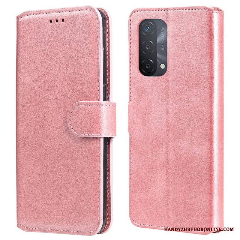 Etui Folio do Oppo A54 5G / A74 5G Efekt Skóry