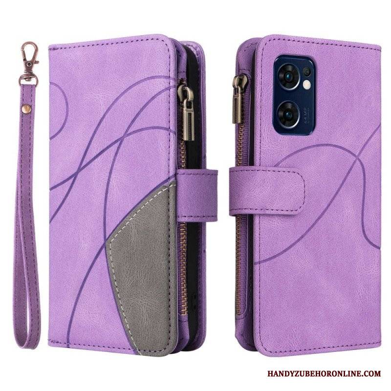 Etui Folio do Oppo Find X5 Lite Wielofunkcyjny Dwukolorowy