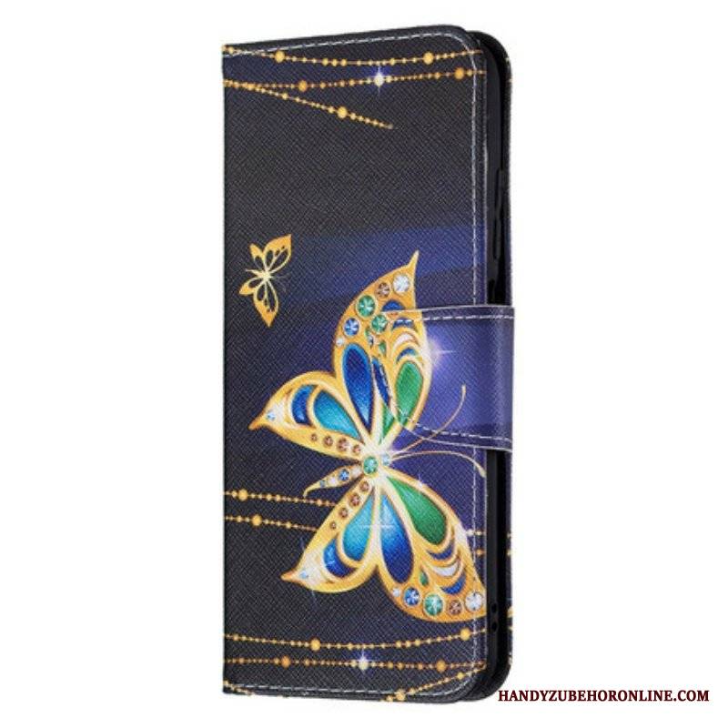 Etui Folio do Poco M3 Pro 5G Magiczny Motyl