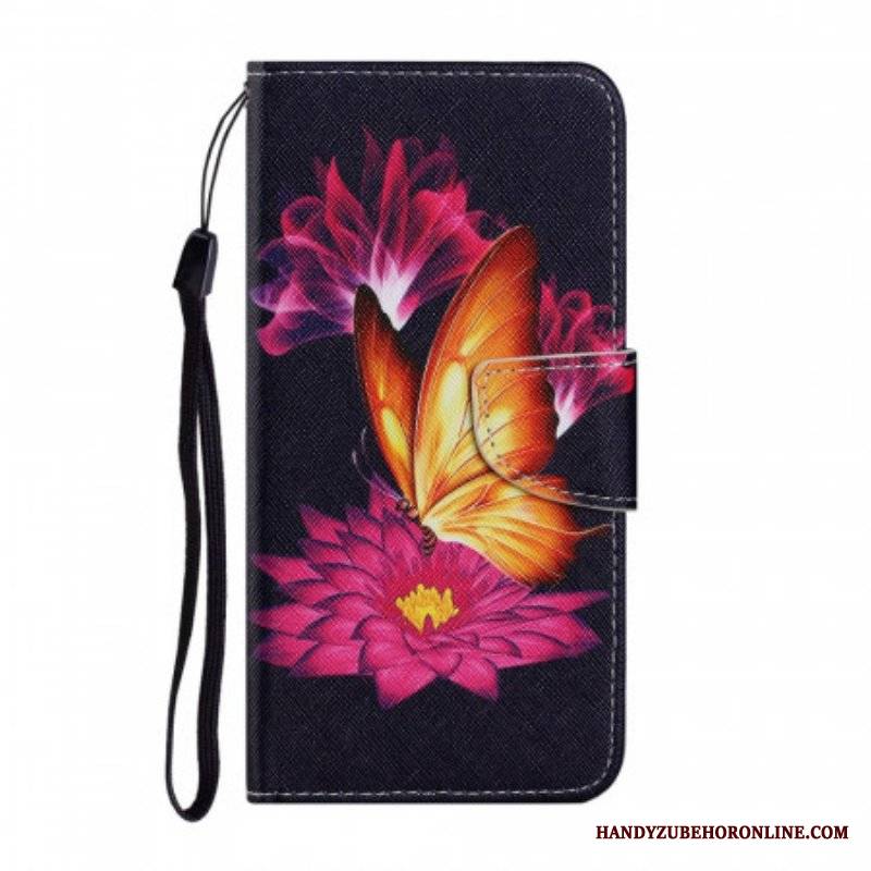 Etui Folio do Poco M4 Pro 5G Motyl I Lotos