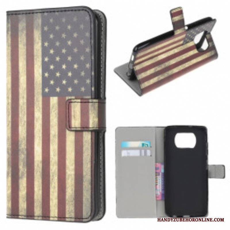 Etui Folio do Poco X3 / X3 Pro / X3 NFC Flaga Usa