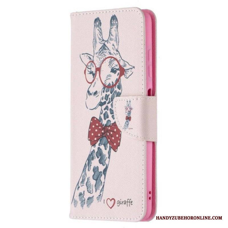 Etui Folio do Poco X3 / X3 Pro / X3 NFC Mądra Żyrafa