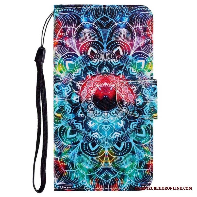 Etui Folio do Poco X4 Pro 5G z Łańcuch Paskowata Mandala