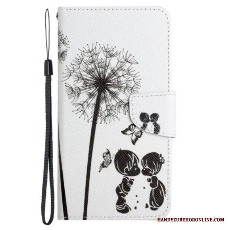 Etui Folio do Poco X4 Pro 5G z Łańcuch Smycz Love Dandelions