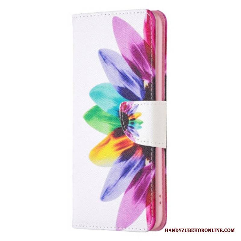 Etui Folio do Poco X5 5G Akwarela Kwiat