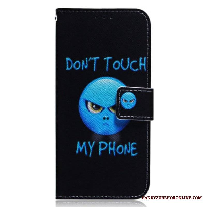 Etui Folio do Poco X5 5G z Łańcuch Smycz Emoji Telefon