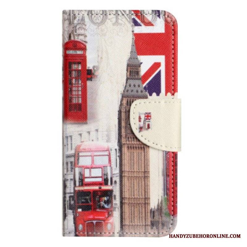 Etui Folio do Poco X5 5G Życie W Londynie