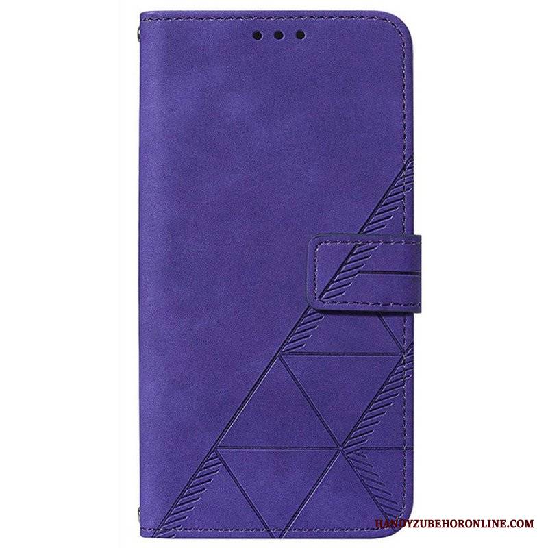 Etui Folio do Realme 9 Pro 5G Efekt Skóry Piramidy