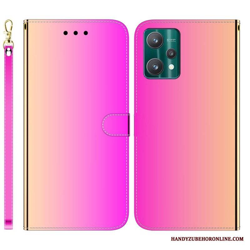 Etui Folio do Realme 9 Pro Plus Osłona Lusterka Ze Sztucznej Skóry