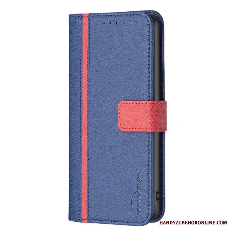 Etui Folio do Realme C35 Teksturowana Imitacja Skóry Binfen Kolor