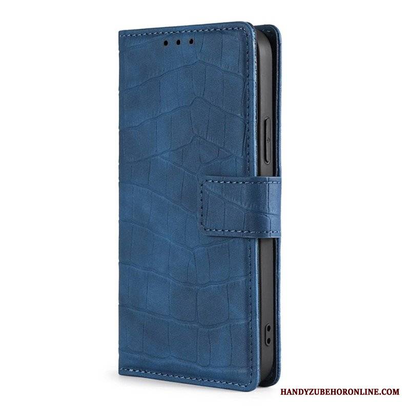 Etui Folio do Samsung Galaxy A13 Efekt Skóry Krokodyla